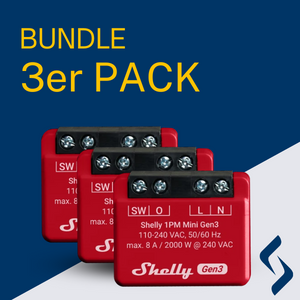 Shelly 1PM Mini Gen3 3er Pack