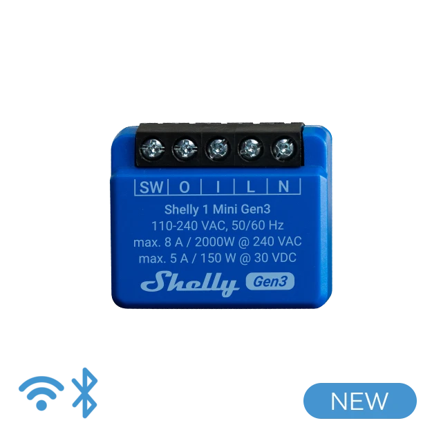 Shelly 1 Mini Gen3 3er Pack - SMARTBLU 